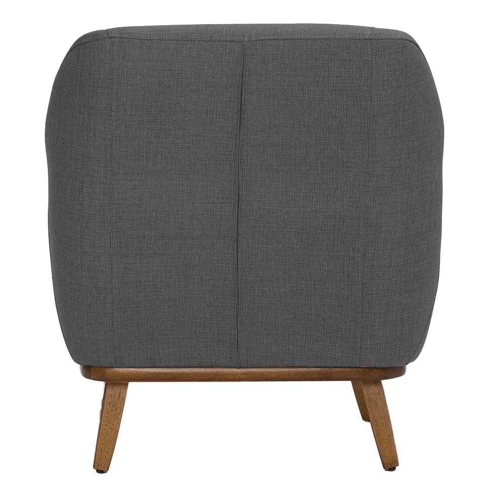 Poltrona Paloma Linho Mescla Chumbo e Castanho - 6