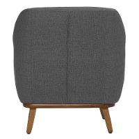 Poltrona Paloma Linho Mescla Chumbo e Castanho - 6