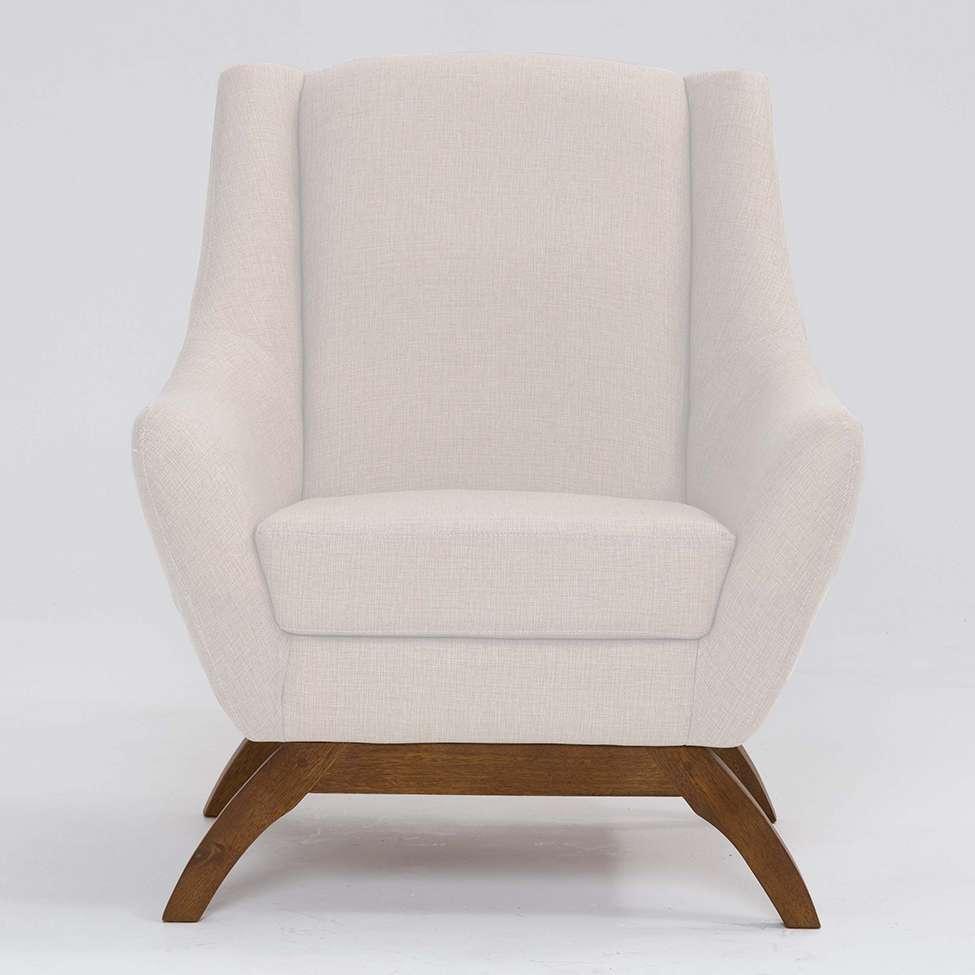 Poltrona Juliet Linho Pérola e Madeira - 2