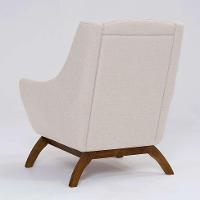 Poltrona Juliet Linho Pérola e Madeira - 5