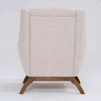 Poltrona Juliet Linho Pérola e Madeira - 6