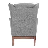 Poltrona Milena Linho Mescla Elefante e Madeira - 6