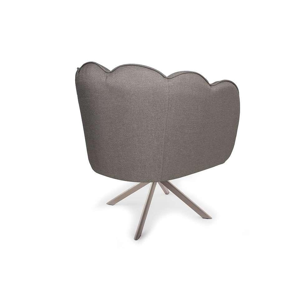 Poltrona Ariel Giratória Linho Fendi e Champagne - 4