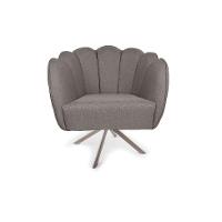 Poltrona Ariel Giratória Linho Fendi e Champagne - 2