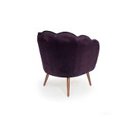 Poltrona Ariel Pé Palito Veludo Uva e Cobre