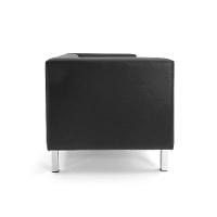 Sofá 2 Lugares Asthor Revestimento Sintético Preto