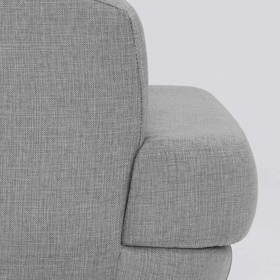 Poltrona Betania Linho Mescla Elefante e Madeira - 8