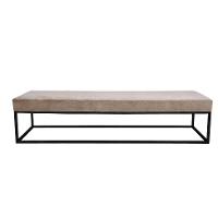 Banco 2 Lugares Giulia Veludo Bege e Preto 100 cm - 1