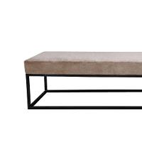 Banco 2 Lugares Giulia Veludo Bege e Preto 100 cm - 2