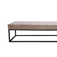 Banco 3 Lugares Giulia Veludo Bege e Preto 180 cm - 2