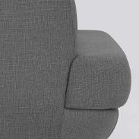 Poltrona Betania Linho Mescla Cinza e Madeira - 8