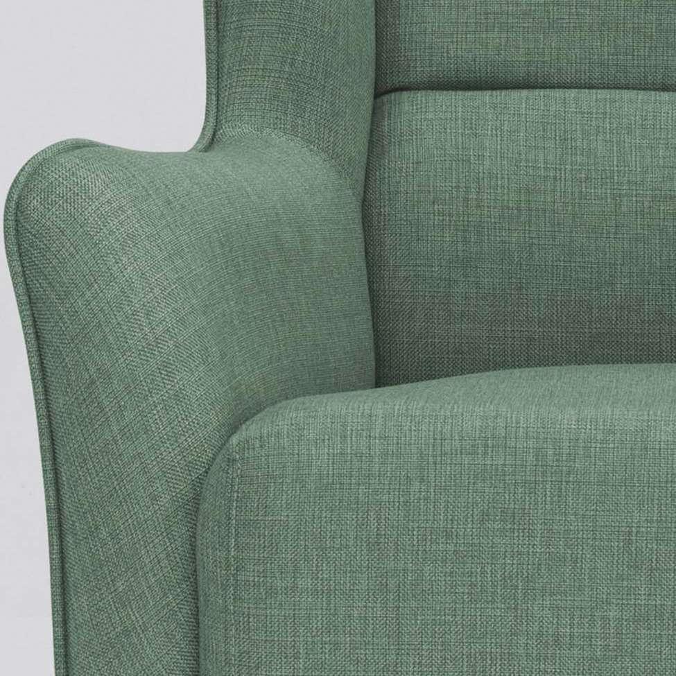 Poltrona Milena Linho Verde Salvia e Madeira - 7