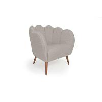 Poltrona Ariel Pé Palito Linho Aveia e Cobre - 1