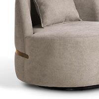 Poltrona Laila Bouclé Bege e Dourada - 2