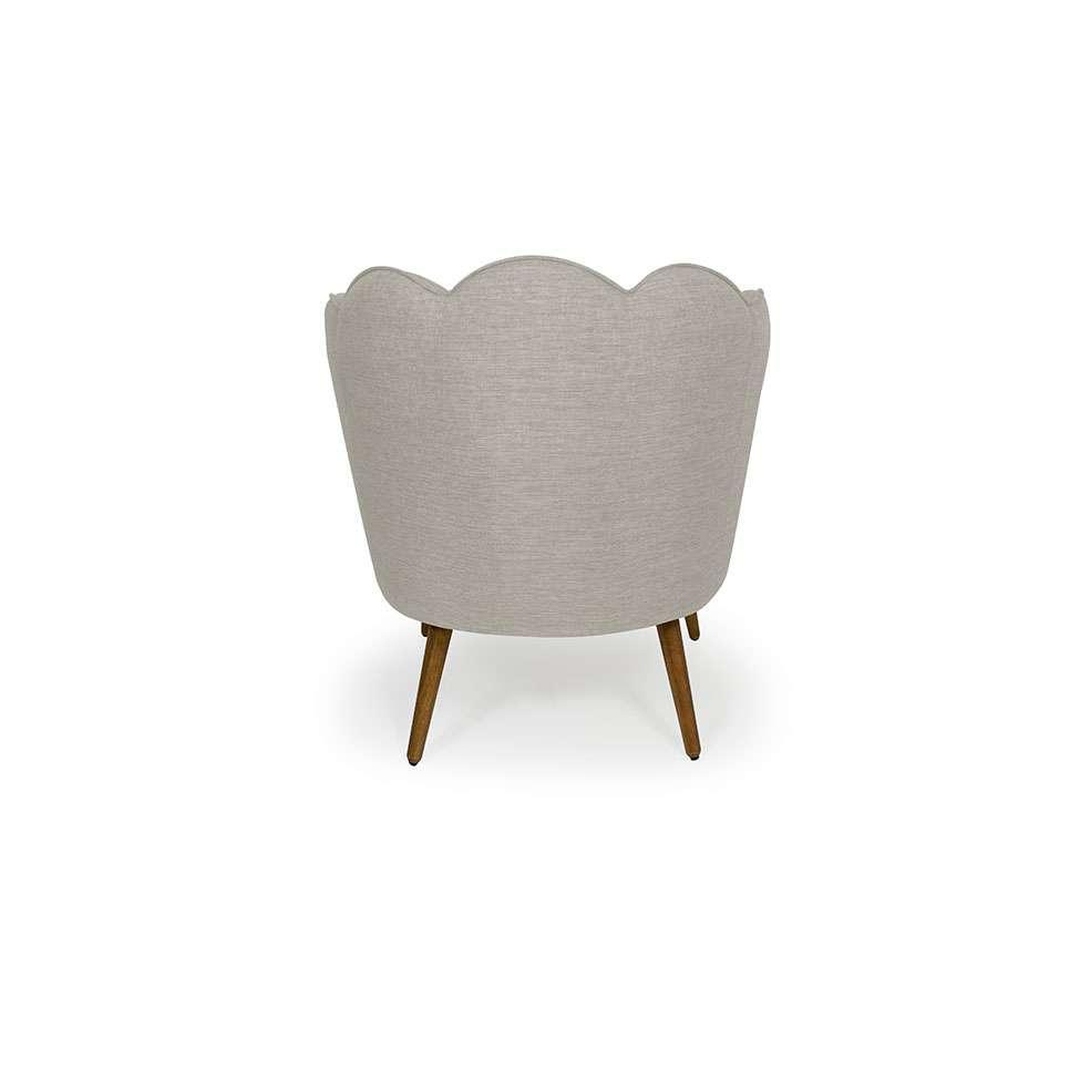 Poltrona Ariel Pé Palito Linho Aveia e Madeira - 5