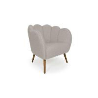 Poltrona Ariel Pé Palito Linho Aveia e Madeira - 1