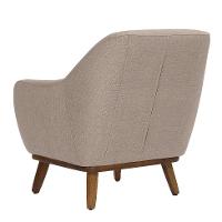 Poltrona Paloma Linho Mescla Bege e Castanho - 5