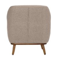 Poltrona Paloma Linho Mescla Bege e Castanho - 6