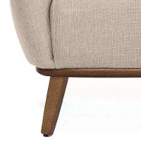 Poltrona Paloma Linho Mescla Bege e Castanho - 7