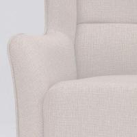 Poltrona Milena Linho Pérola e Madeira - 6