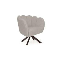 Poltrona Ariel Giratória Linho Aveia e Chocolate - 1