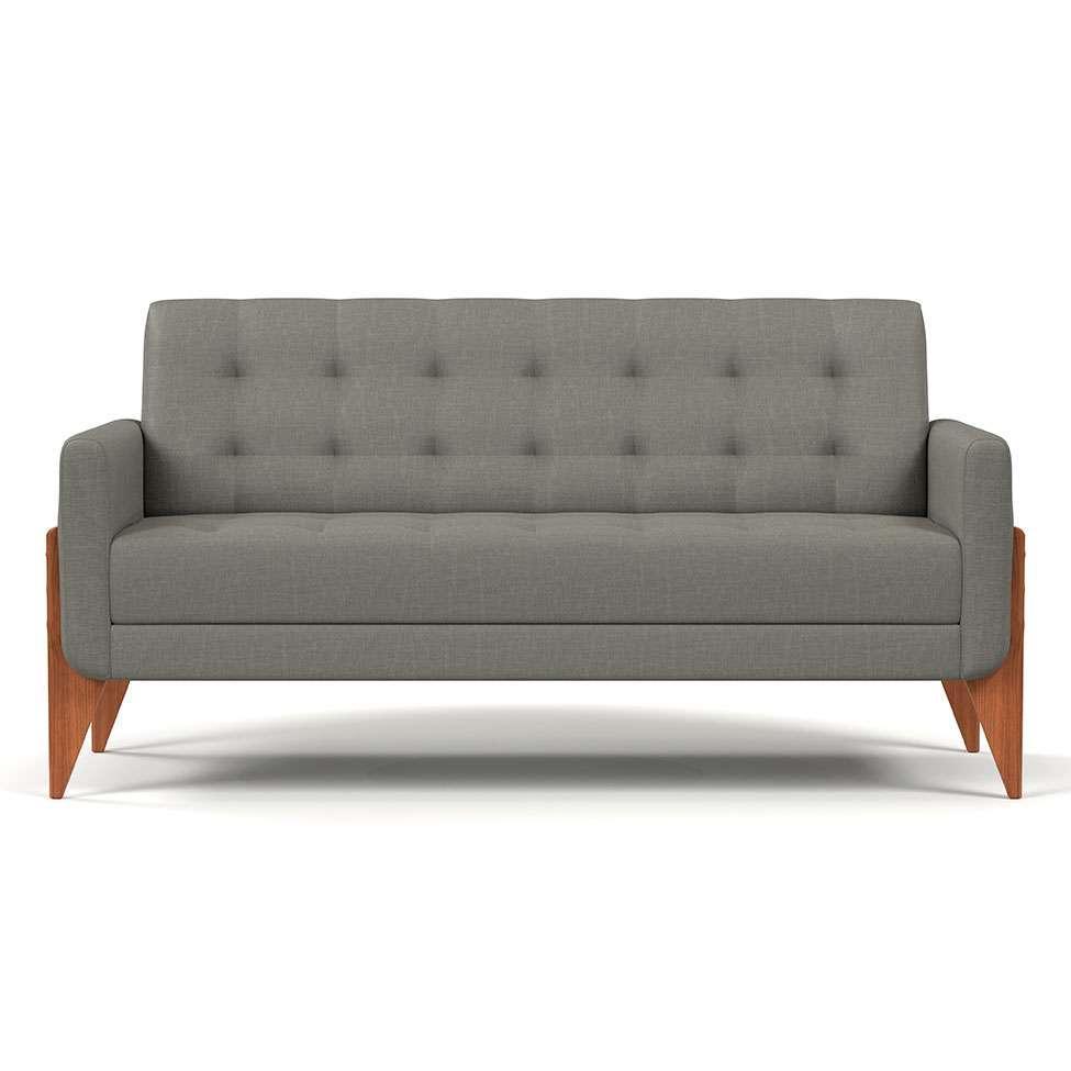 Sofá 3 Lugares Brooklin Linho Cimento 180 cm - 5
