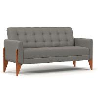 Sofá 3 Lugares Brooklin Linho Cimento 180 cm - 1