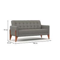 Sofá 3 Lugares Brooklin Linho Cimento 180 cm - 3