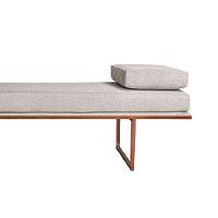 Banco 2 Lugares Galli Linho Bege e Dourado 140 cm - 2