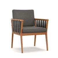 Poltrona Chicago Linho Cinza - 1