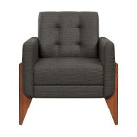 Poltrona Brooklin Linho Cinza