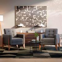 Poltrona Brooklin Linho Cinza - 5