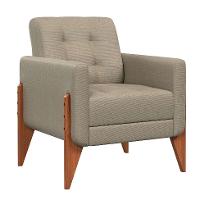 Poltrona Brooklin Linho Areia - 1