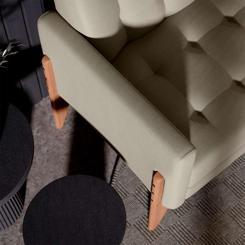 Sofá 3 Lugares Brooklin Linho Areia 230 cm - 7