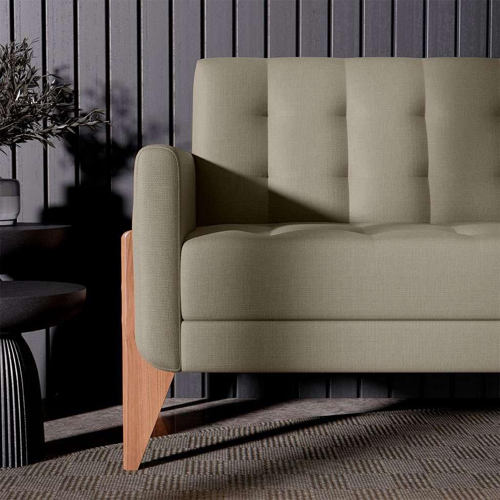 Sofá 3 Lugares Brooklin Linho Areia 230 cm - 8