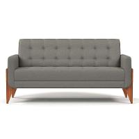 Sofá 3 Lugares Brooklin Linho Cimento 230 cm - 5