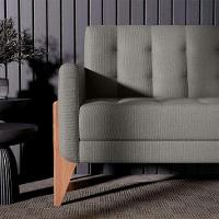 Sofá 3 Lugares Brooklin Linho Cimento 230 cm - 8