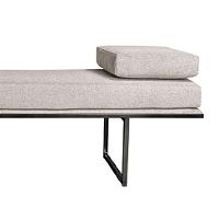 Banco 3 Lugares Galli Linho Bege e Preto 180 cm - 2