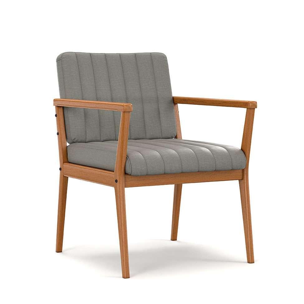 Poltrona Miami Linho Cimento - 1