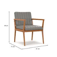 Poltrona Miami Linho Cimento - 3