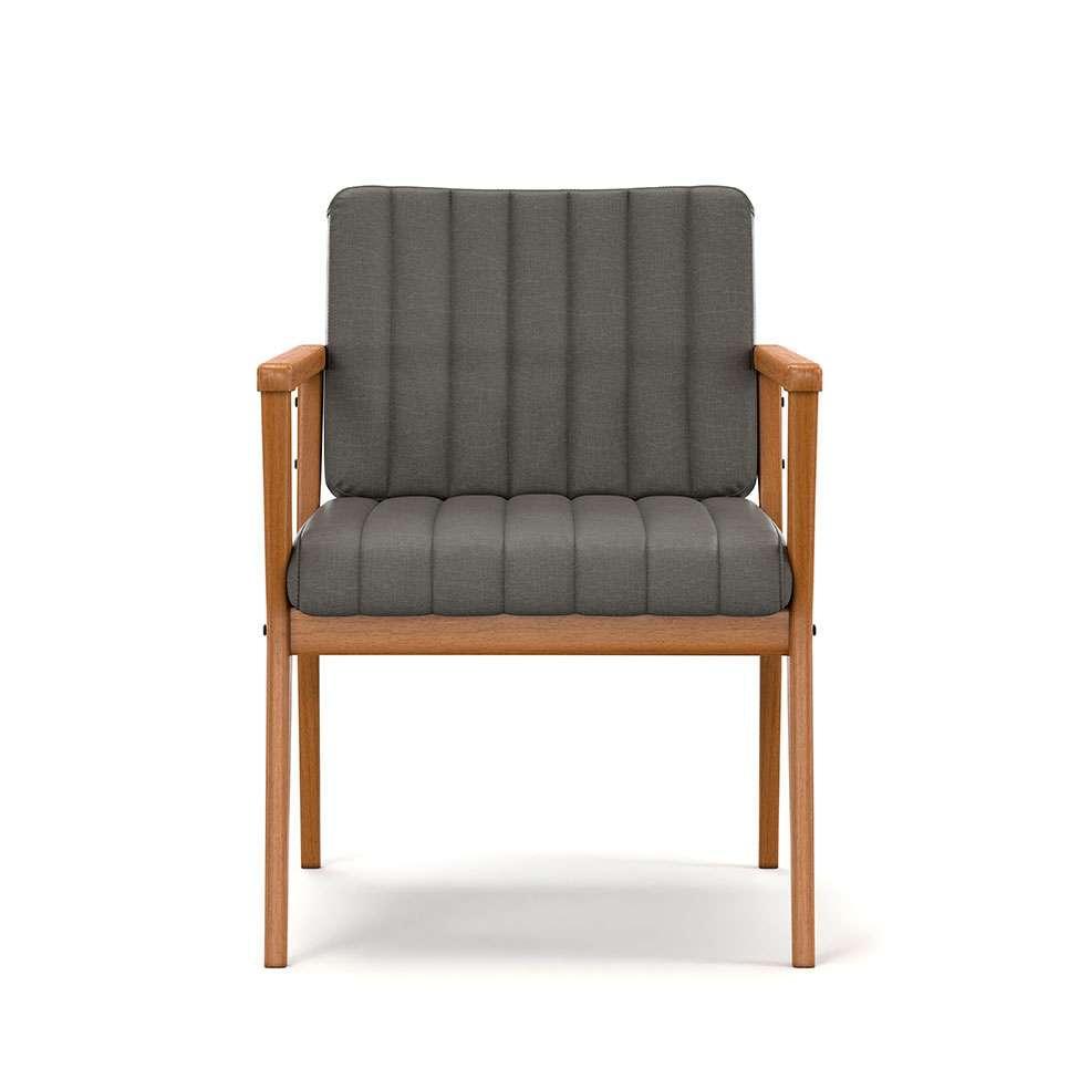 Poltrona Miami Linho Cinza - 4