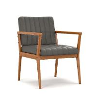 Poltrona Miami Linho Cinza - 1