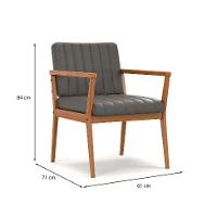 Poltrona Miami Linho Cinza - 3