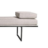 Banco 2 Lugares Galli Linho Bege e Preto 160 cm - 2