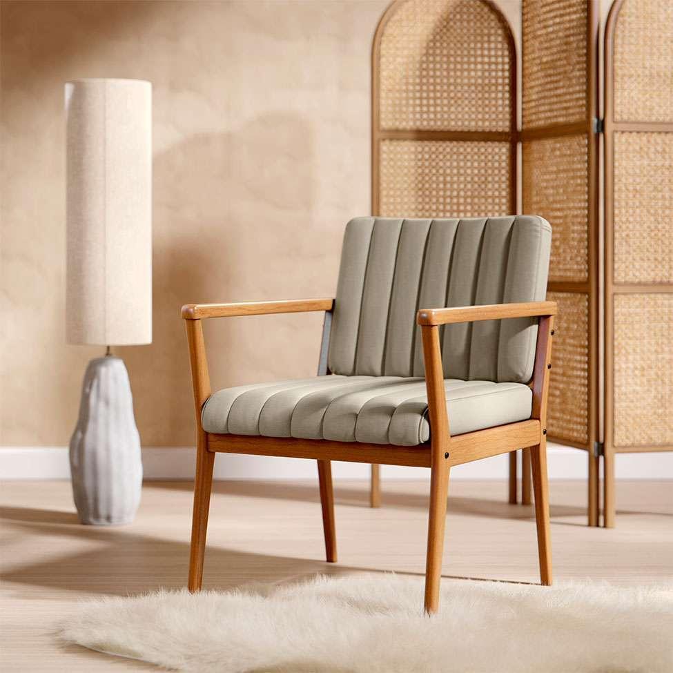 Poltrona Miami Linho Areia - 2