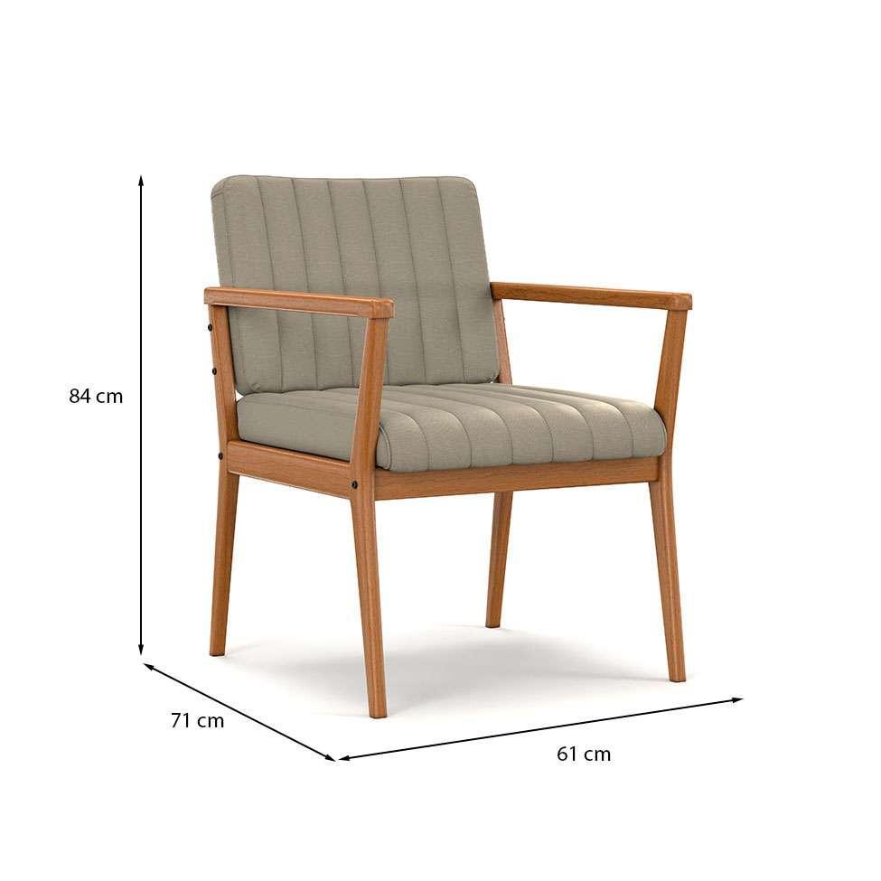 Poltrona Miami Linho Areia - 3