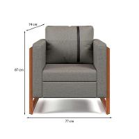 Poltrona Lin Linho Cimento - 3