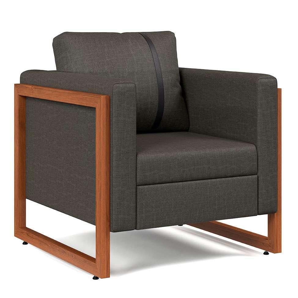 Poltrona Lin Linho Cinza - 2