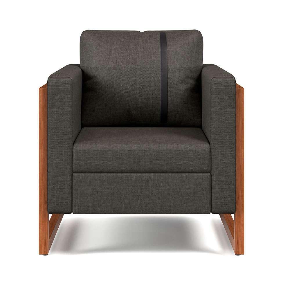 Poltrona Lin Linho Cinza - 4