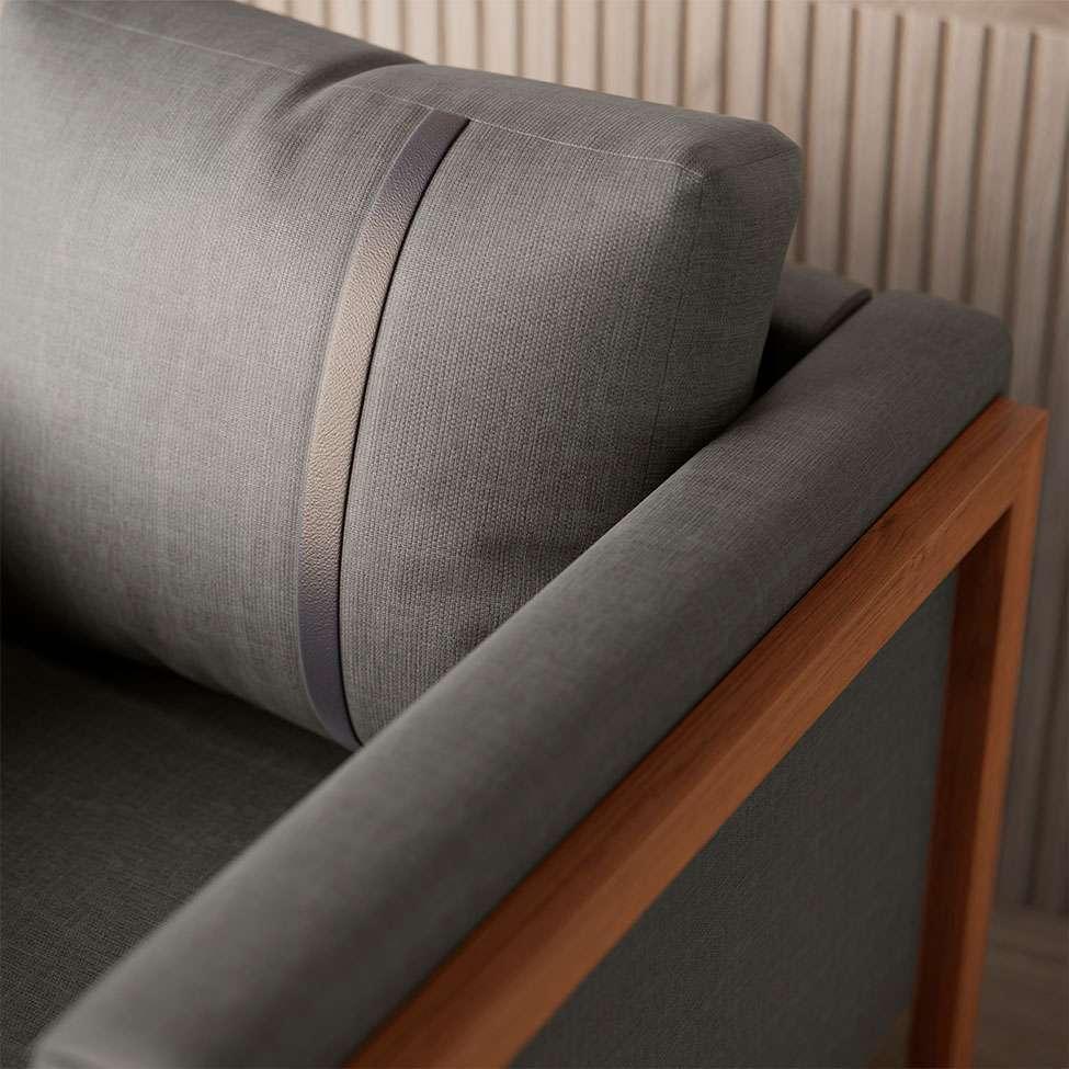 Poltrona Lin Linho Cinza - 7